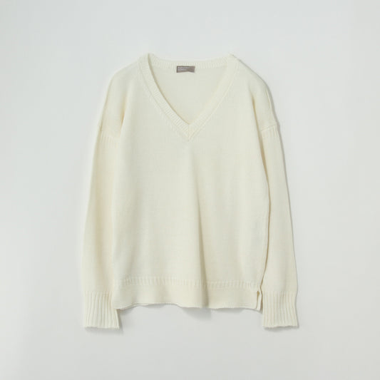 V NECK GUERNSEY KNIT