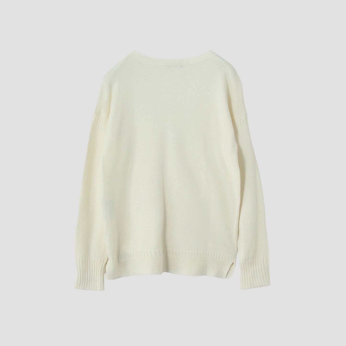 V NECK GUERNSEY KNIT
