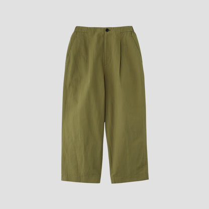 PLAIN WEAVE COTTON LINEN TROUSERS