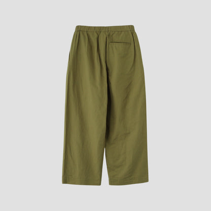 PLAIN WEAVE COTTON LINEN TROUSERS
