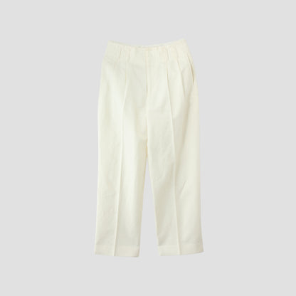 LINEN COTTON TWILL TROUSERS
