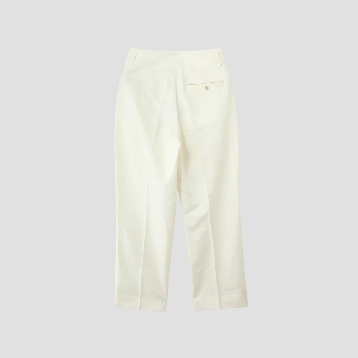 LINEN COTTON TWILL TROUSERS