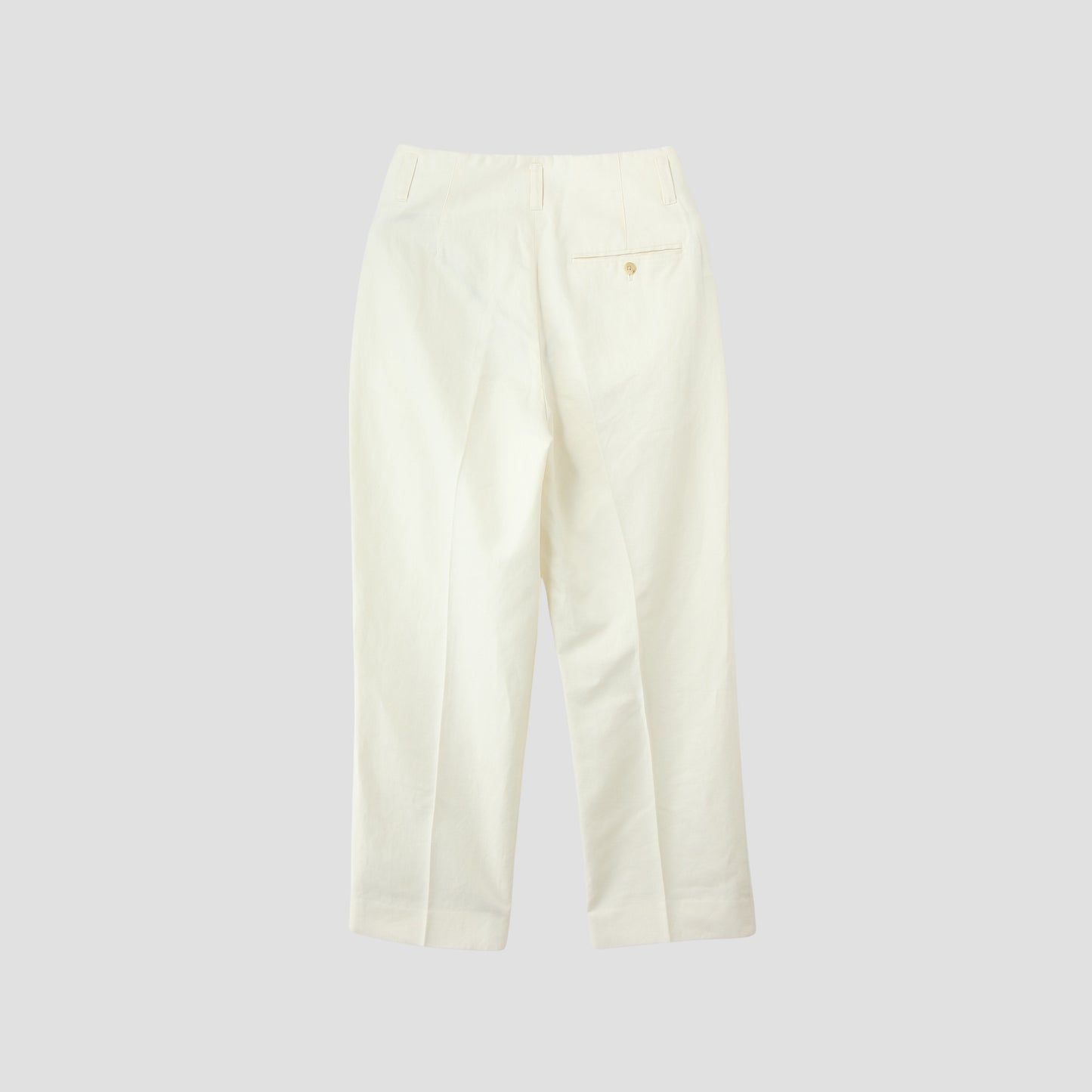 LINEN COTTON TWILL TROUSERS