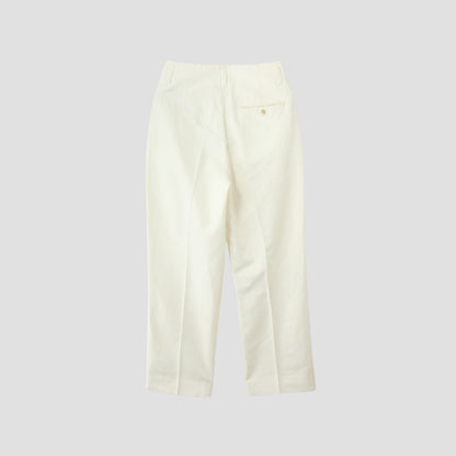 LINEN COTTON TWILL TROUSERS