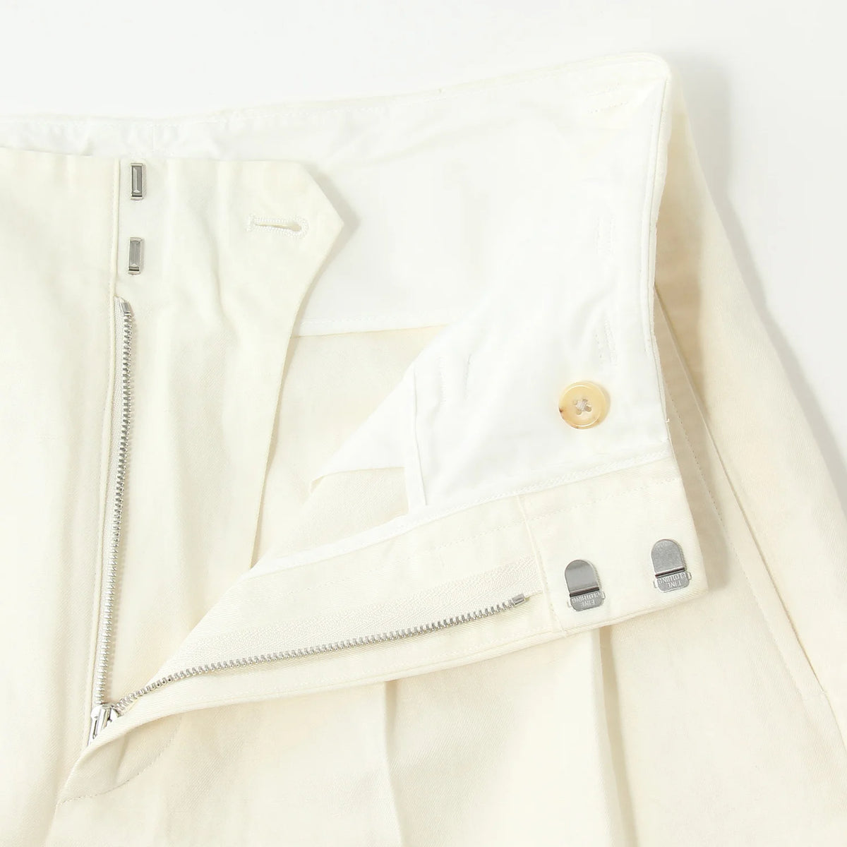 LINEN COTTON TWILL TROUSERS