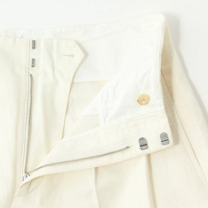 LINEN COTTON TWILL TROUSERS