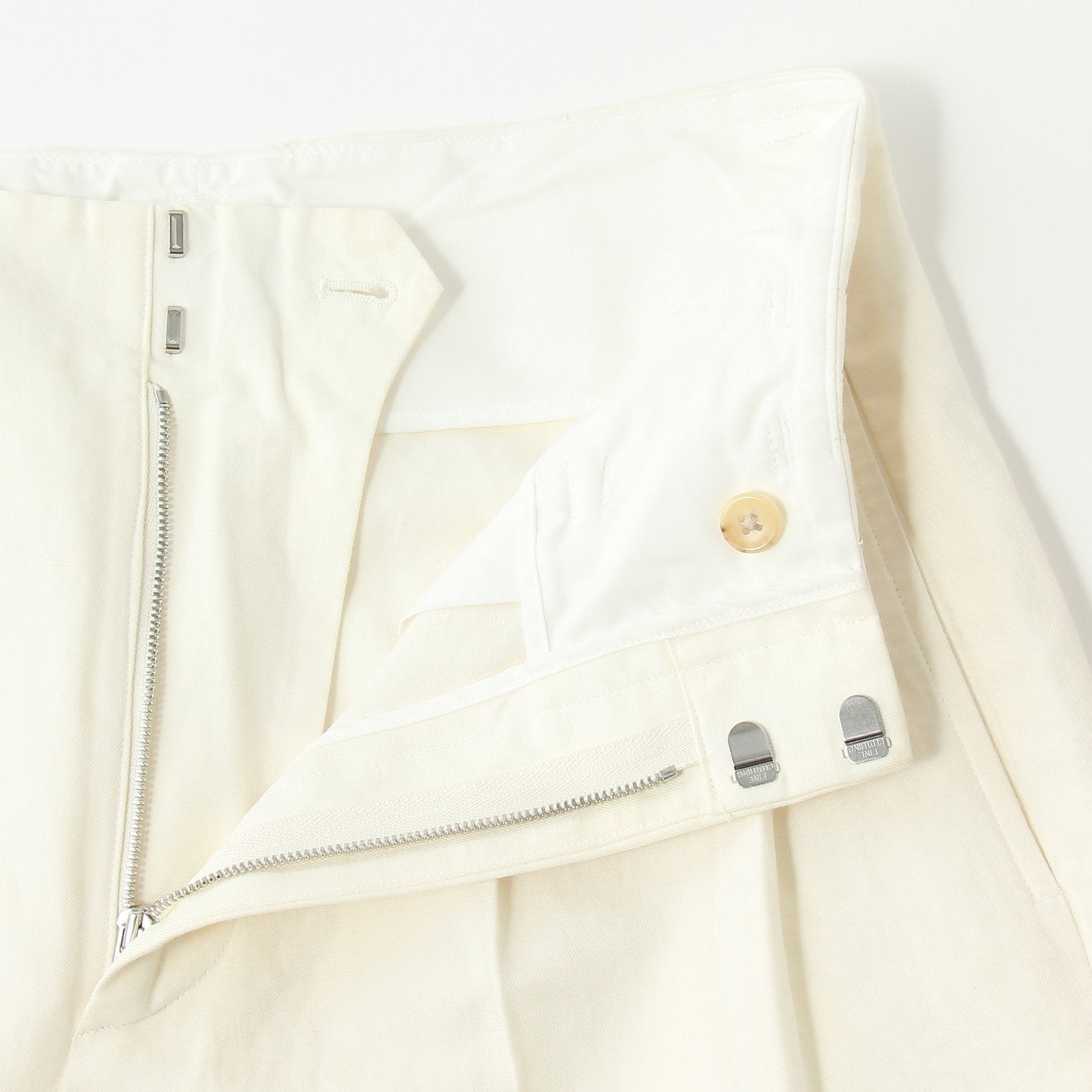 LINEN COTTON TWILL TROUSERS