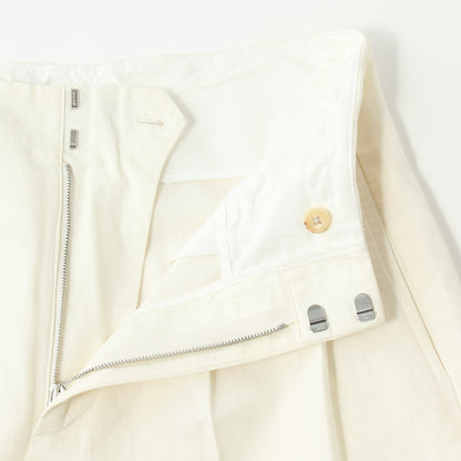 LINEN COTTON TWILL TROUSERS
