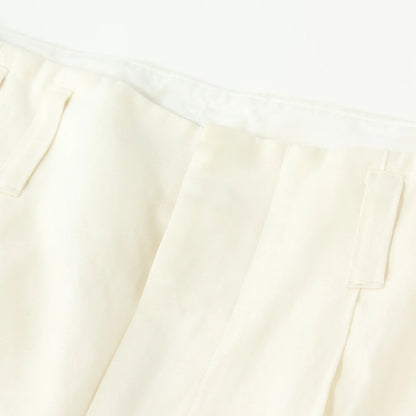 LINEN COTTON TWILL TROUSERS