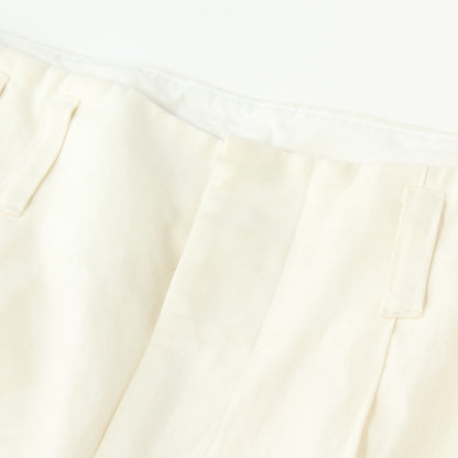 LINEN COTTON TWILL TROUSERS