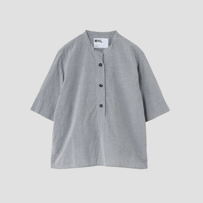 COTTON LINEN STRIPE SHIRT