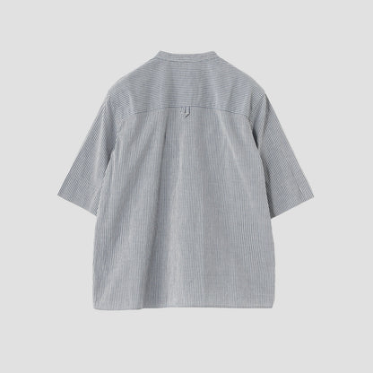 COTTON LINEN STRIPE SHIRT