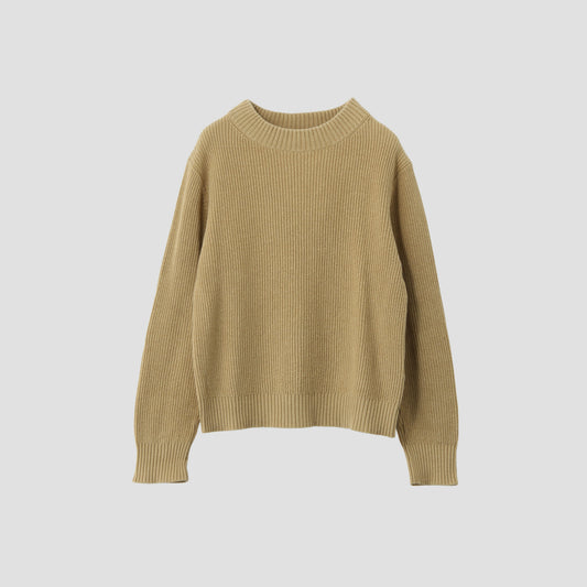 COTTON WOOL RIB KNIT