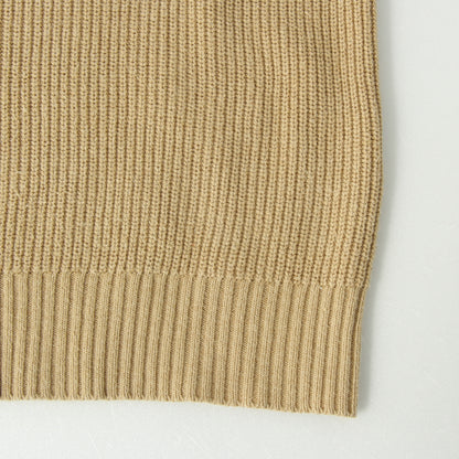 COTTON WOOL RIB KNIT