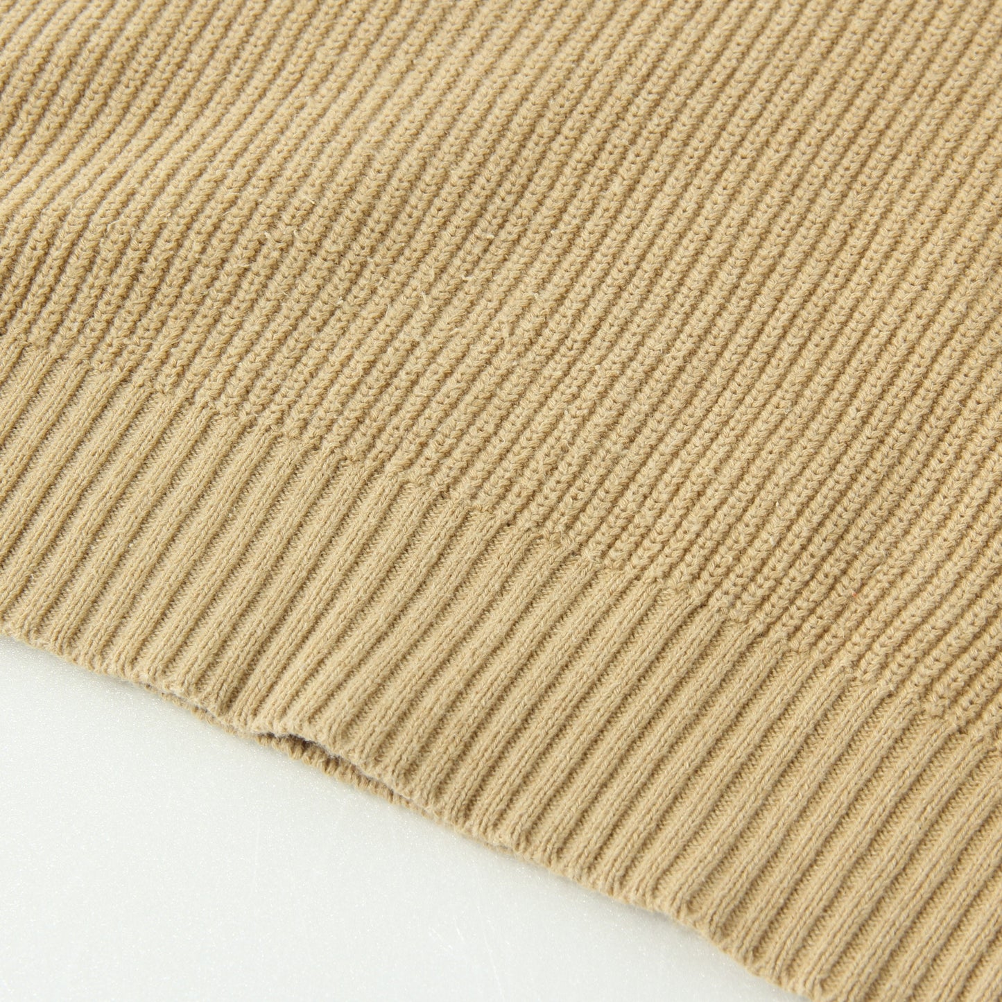 COTTON WOOL RIB KNIT