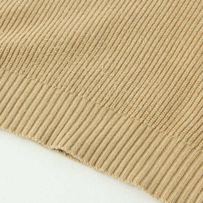 COTTON WOOL RIB KNIT