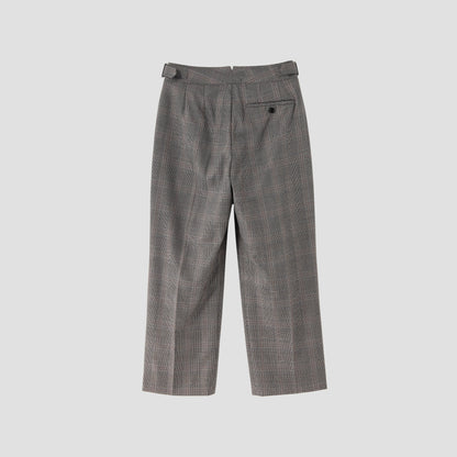 OVERCHECK WOOL TROUSERS