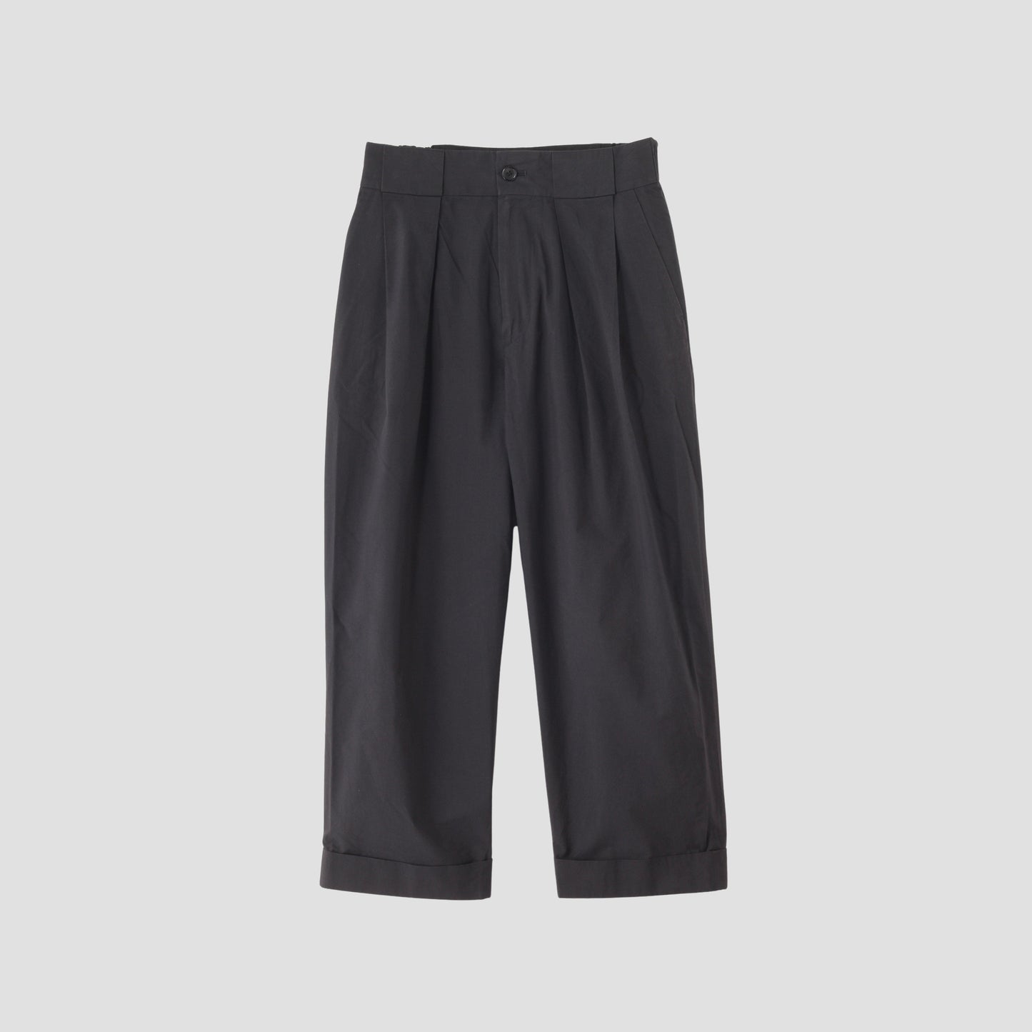 MATT COTTON SILK POPLIN TROUSERS