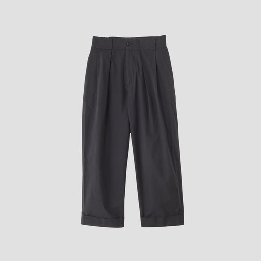 MATT COTTON SILK POPLIN TROUSERS
