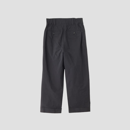 MATT COTTON SILK POPLIN TROUSERS