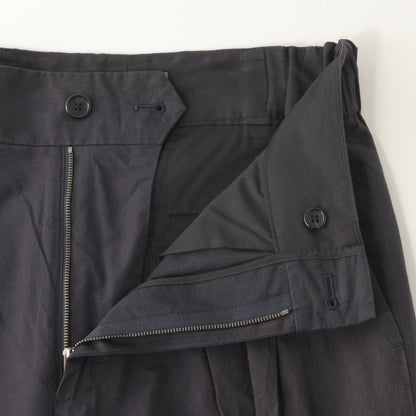 MATT COTTON SILK POPLIN TROUSERS
