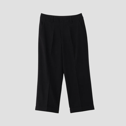 BRUSHED COTTON WOOL TROUSERS