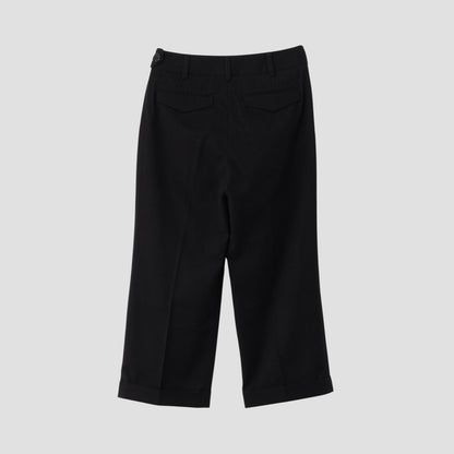 BRUSHED COTTON WOOL TROUSERS