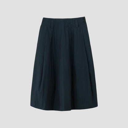 YARN DYED COTTON POPLIN SKIRT