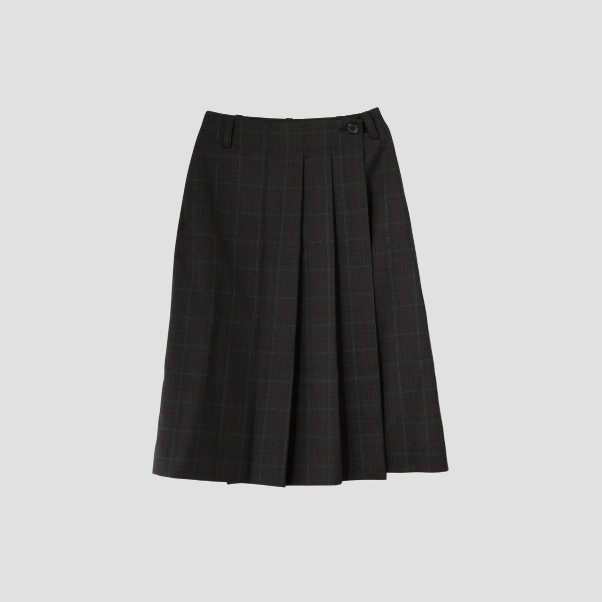 PLAID WOOL SKIRT