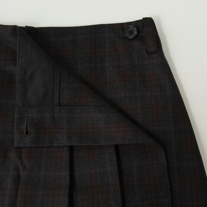 PLAID WOOL SKIRT