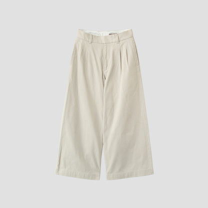 COTTON TWILL TROUSERS