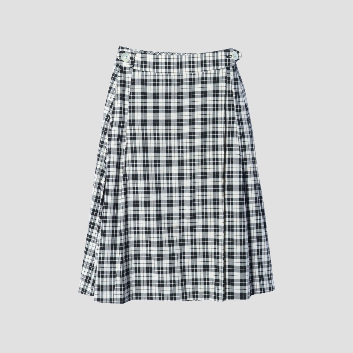 COTTON SILK CHECK SKIRT