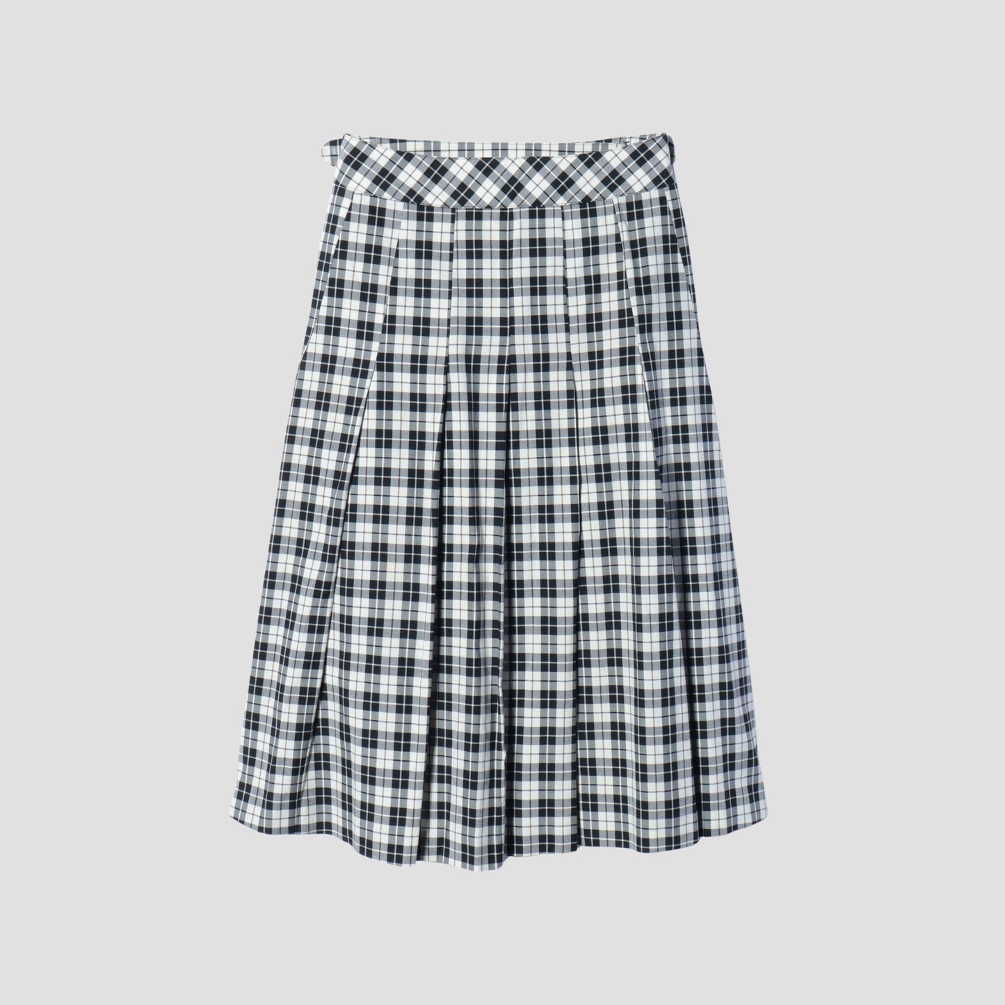 COTTON SILK CHECK SKIRT