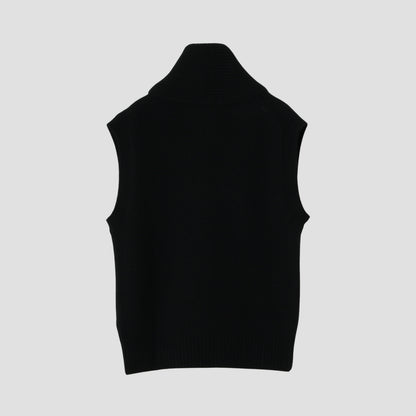 SHAWL COLLAR VEST KNIT