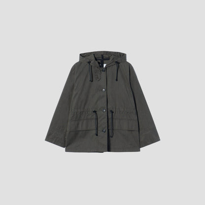 PROOFED IRREGULAR WEAVE BLEND COAT