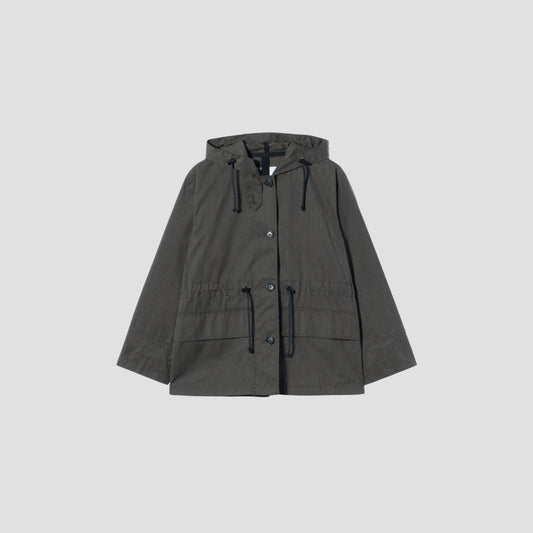 PROOFED IRREGULAR WEAVE BLEND COAT
