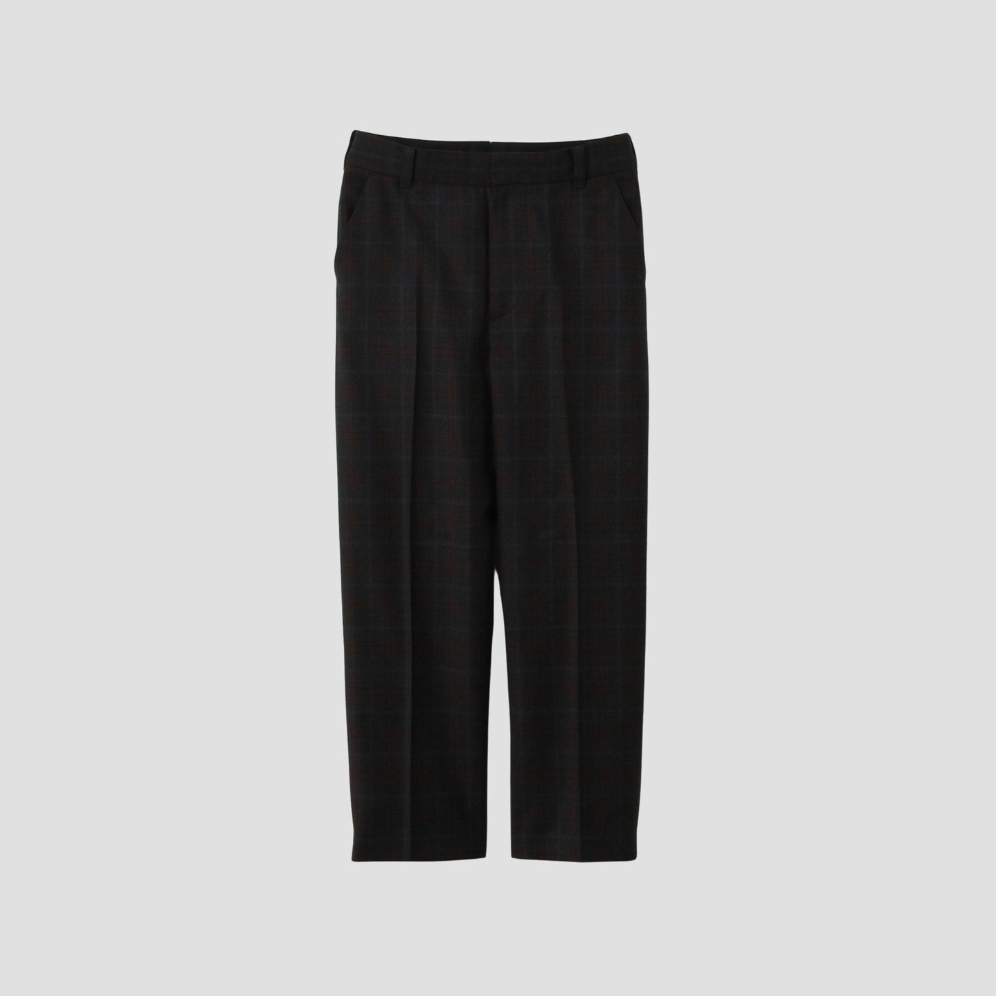PLAID WOOL TROUSERS
