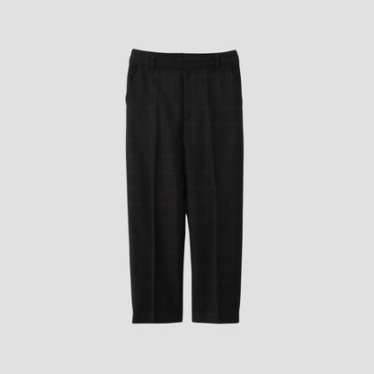 PLAID WOOL TROUSERS