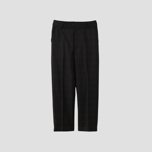 PLAID WOOL TROUSERS