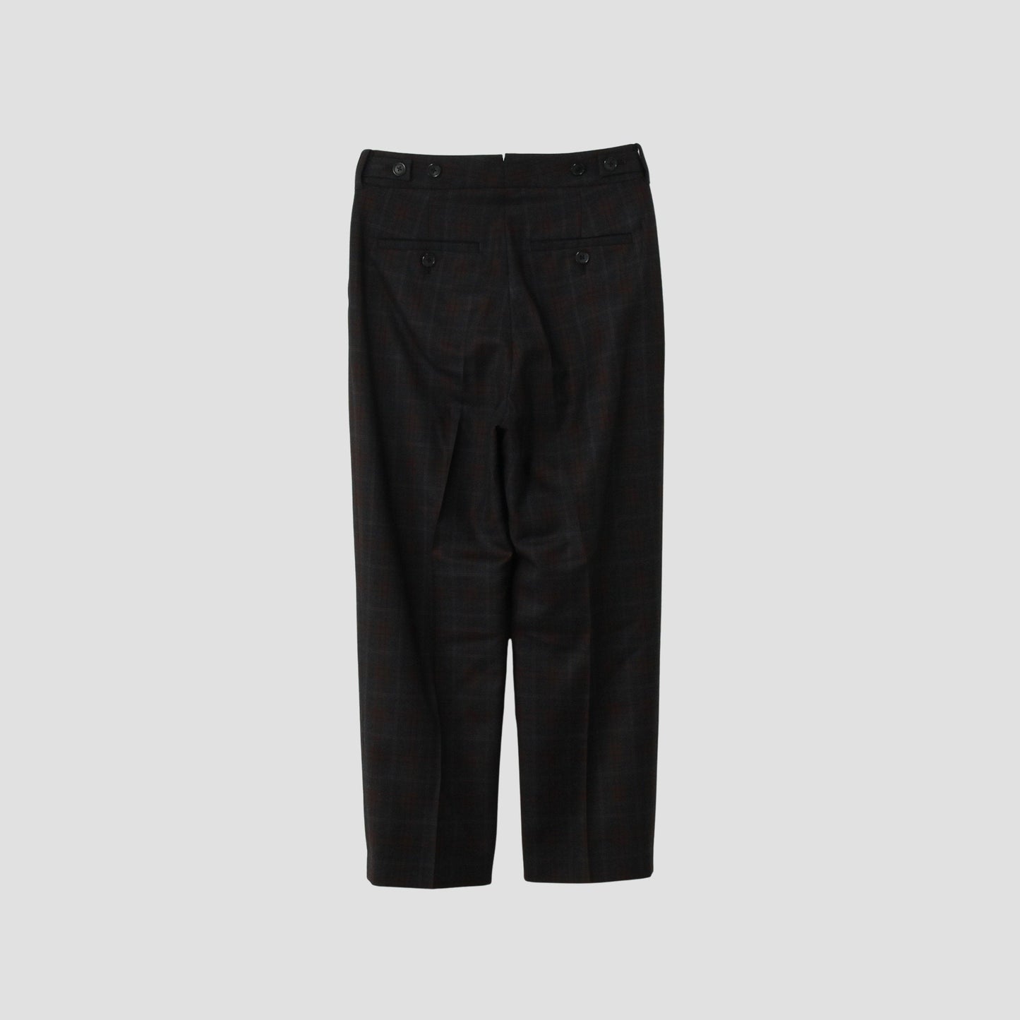 PLAID WOOL TROUSERS