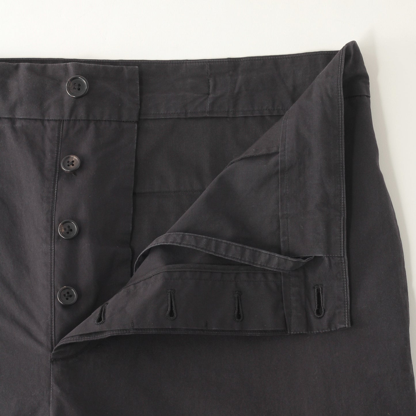 WASHED YARN DYE POPLIN TROUSERS