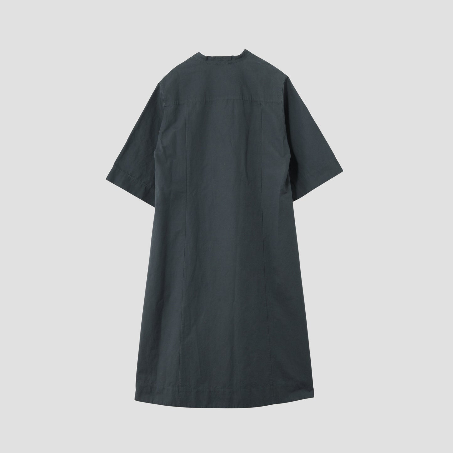 PLAIN WEAVE COTTON LINEN DRESS