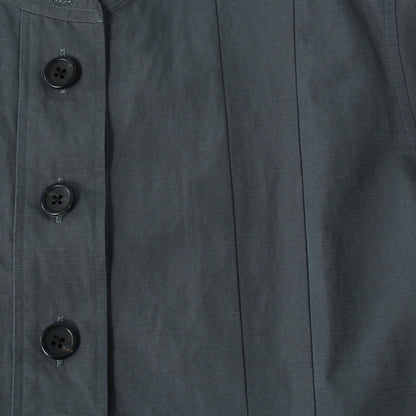 PLAIN WEAVE COTTON LINEN DRESS