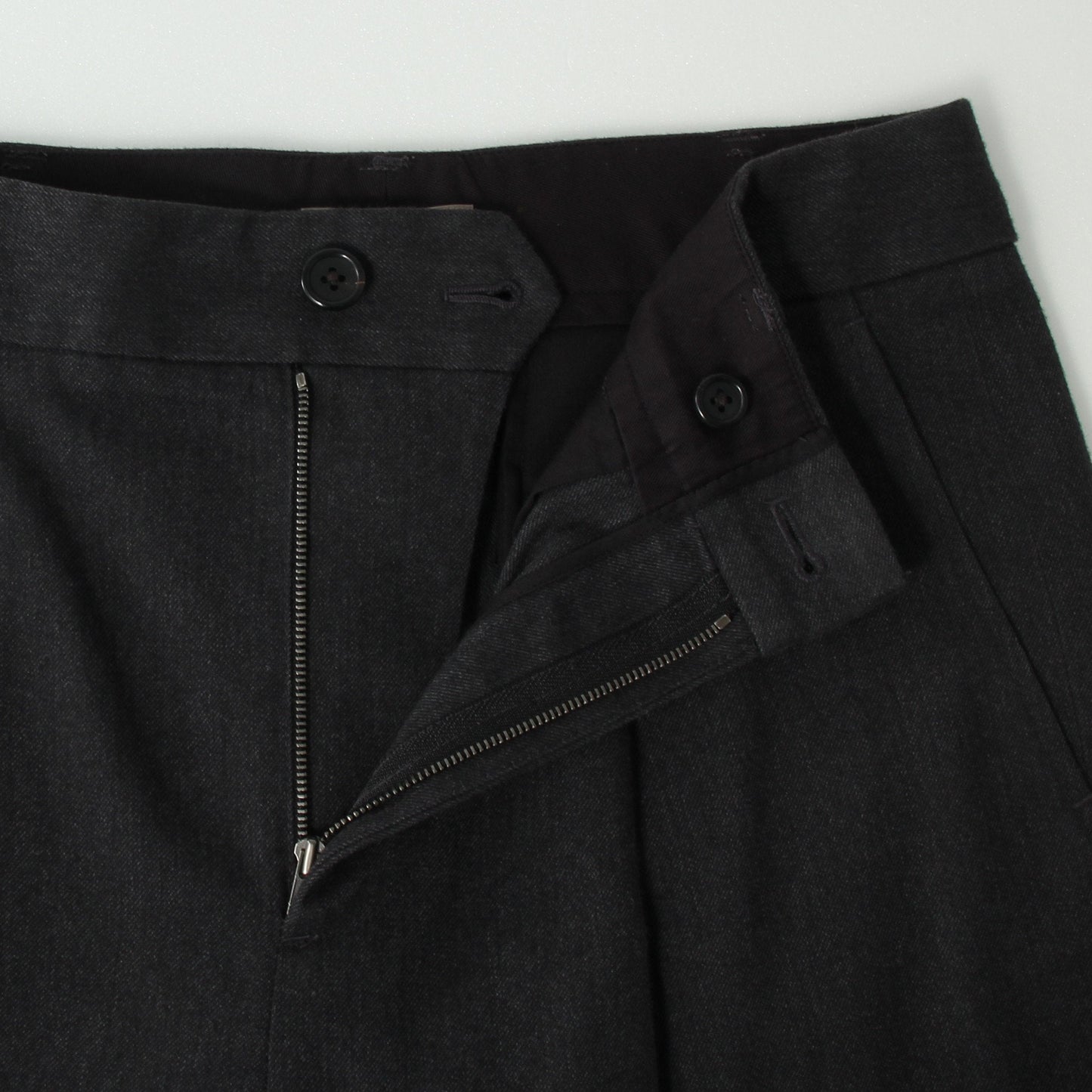 BRUSHED COTTON WOOL TROUSERS