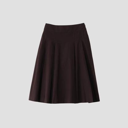 SILK COTTON POPLIN SKIRT