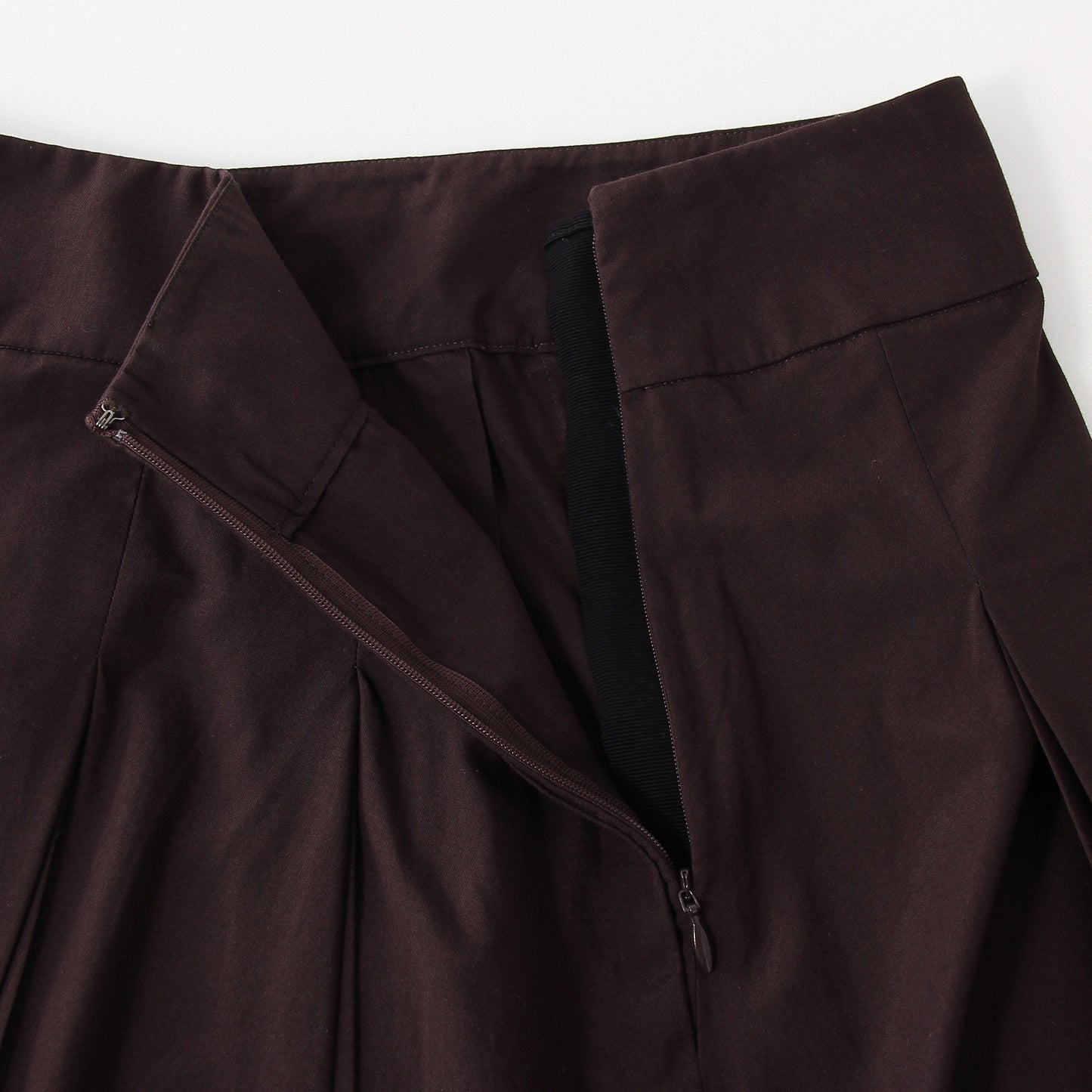SILK COTTON POPLIN SKIRT