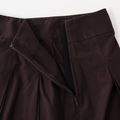 SILK COTTON POPLIN SKIRT