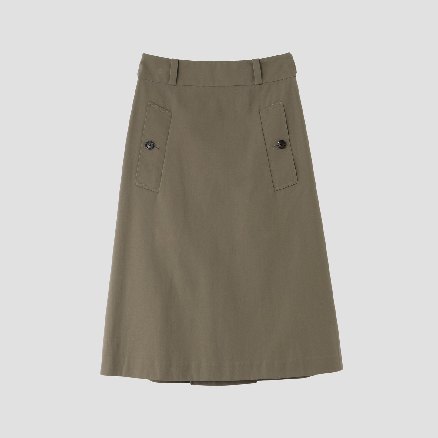 WOOL COTTON TWILL SKIRT