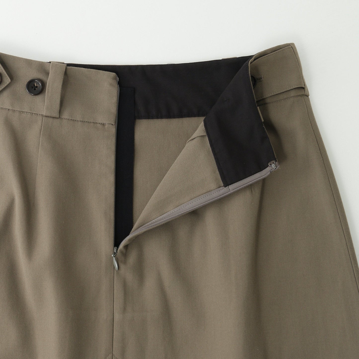 WOOL COTTON TWILL SKIRT