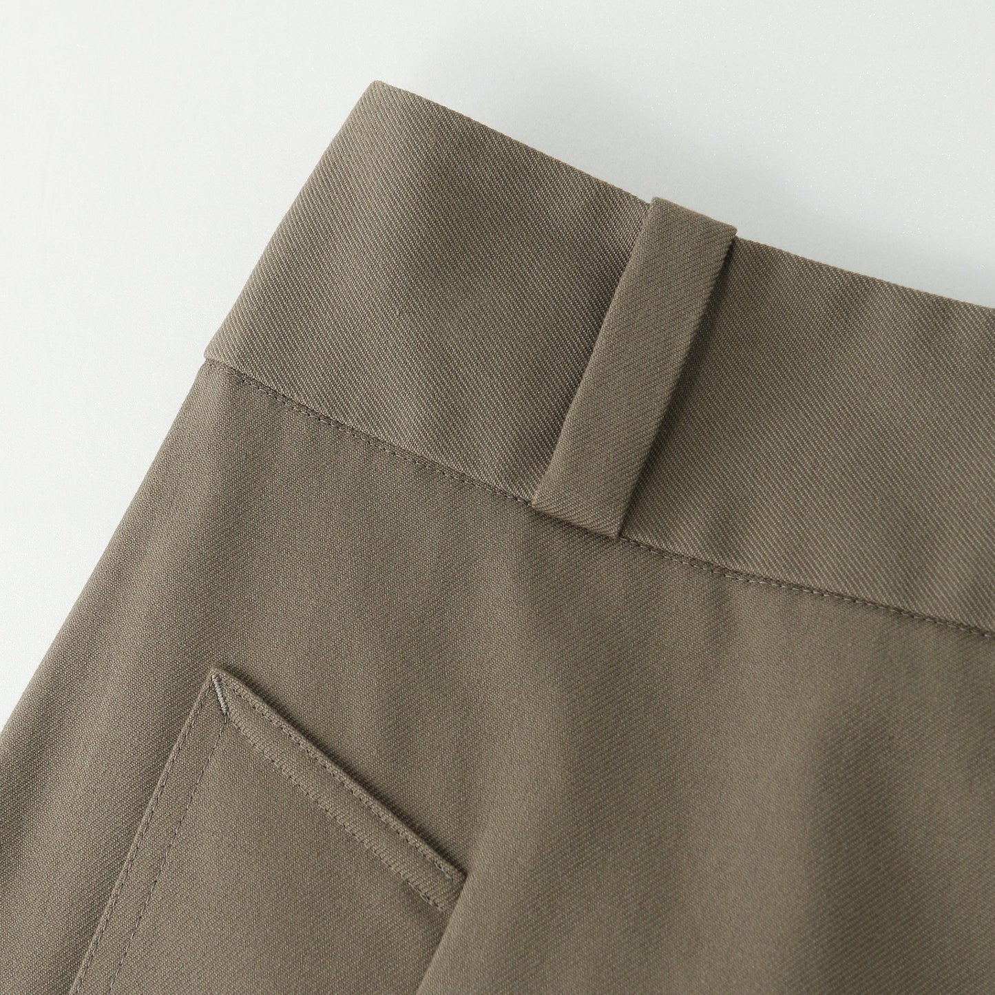 WOOL COTTON TWILL SKIRT